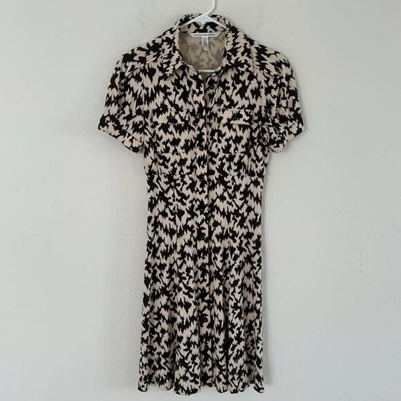 Diane Von Furstenberg 100% Silk Button Down Dress - Picture 1 of 8